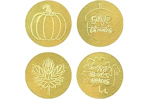 360 Embossed Thanksgiving Envelope Seals Sticker Sheets
