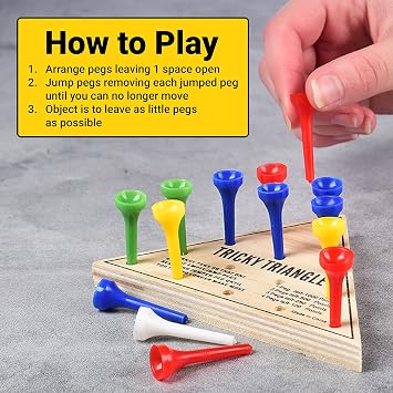 U.S. Toy Tricky Triangle Game - Travel Games, Assorted, MU845