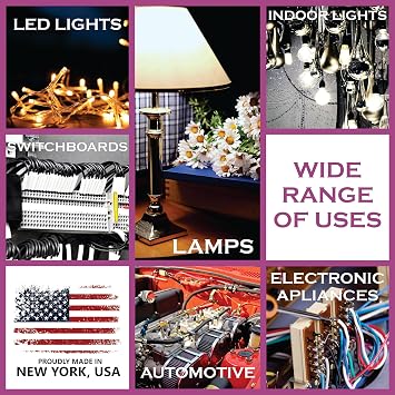 NATIONAL Wire & Cable 10 AWG 3-Conductor Premium Copper Wire, 25 ft, Stranded | Made in USA, Heavy-Duty Flexible Jacket | Automotive, Solar, Battery, Indoor and Outdoor Use