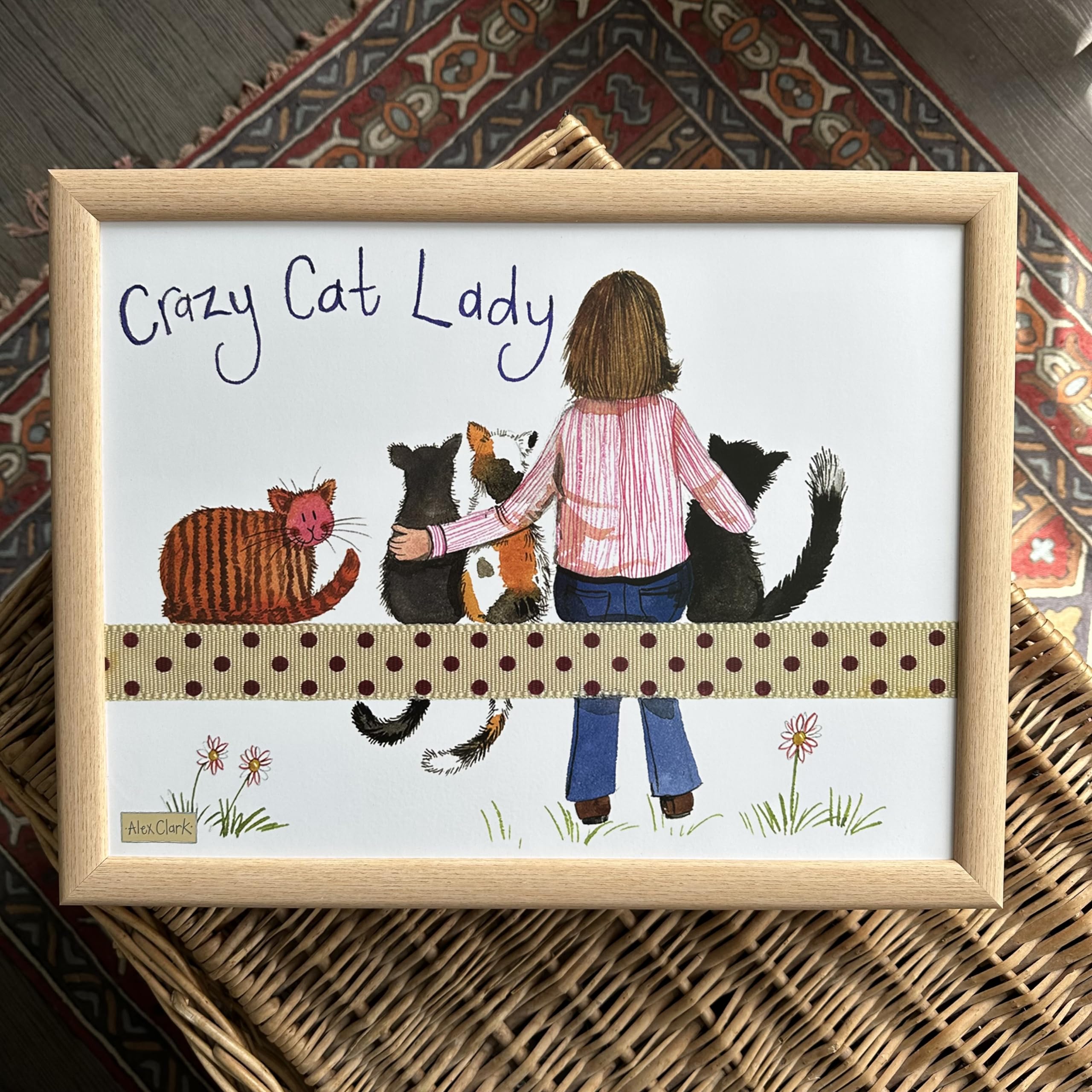 ALEX CLARK Crazy Cat Lady Lap Tray With Cushion - Perfect for dinner on the sofa/TV Tray/bean bag base/cat lovers/gifts