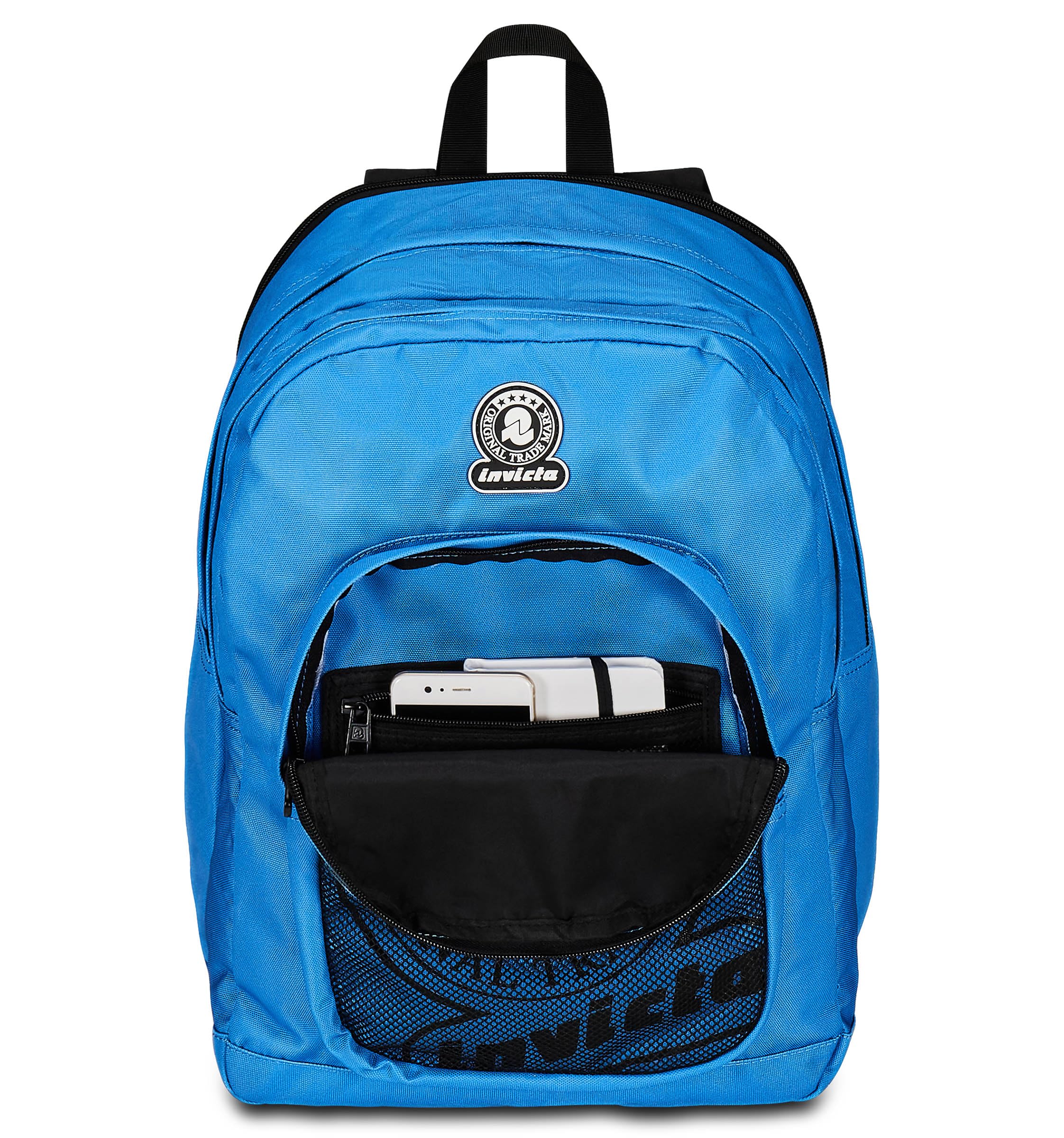 Invicta Schulranzen Dial, mehrfarbig, mit Doppelfach und Laptopfach, Trinkflaschenfach, Erweiterbarer Rucksack für Schule Sport und Freizeit für Mädchen und Jungen