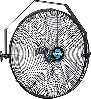 Tornado - Ventilador de parede industrial de alta velocidade de 45 cm com motor de gabinete TEAO - 4000 CFM - 3 velocidades - cabo de 18 pés - uso industrial, comercial, residencial - listado como