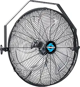 Tornado - Ventilador de parede industrial de alta velocidade de 45 cm com motor de gabinete TEAO - 4000 CFM - 3 velocidades - cabo de 18 pés - uso industrial, comercial, residencial - listado como