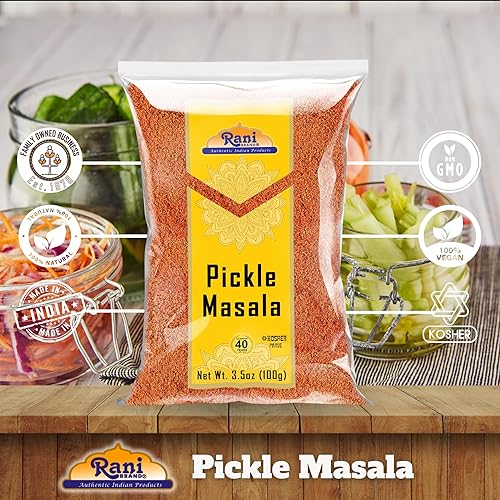 Miniatura 7 de Rani Pickle (Achar) Masala - Mezcla de especias indias 3.5 onzas (3.53oz), totalmente natural, vegano, apto para gluten, sin OMG, sin colores,