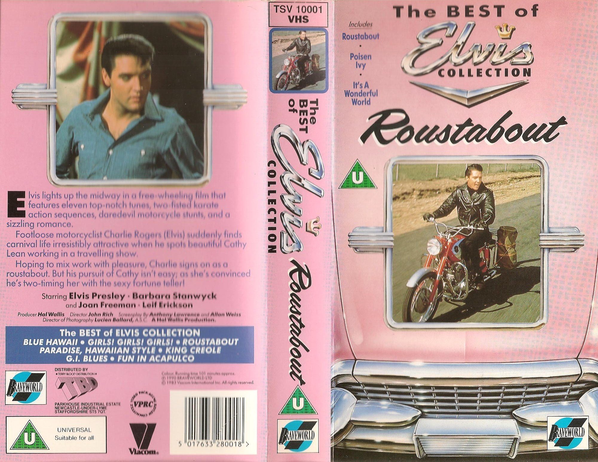 Cinta de video Roustabout VHS película coleccionista de Elvis Presley formato analógico original