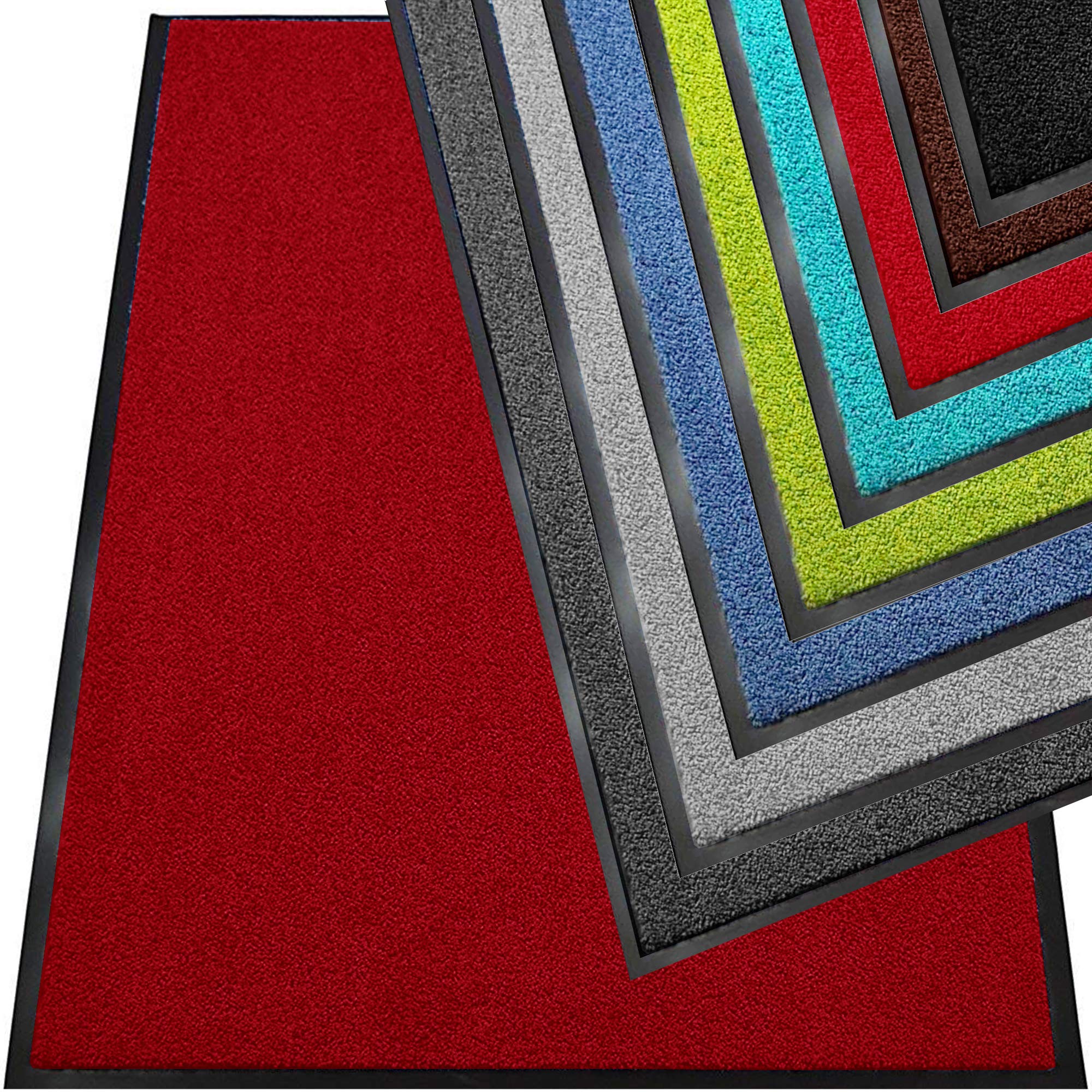 TrendMakers Dirt Trapper Door Mat - Barrier Mat | Indoor and Outdoor Mats | Super Absorbent 100% Polymide Pile & Non-Slip Doormats | Wine - 60x180cm