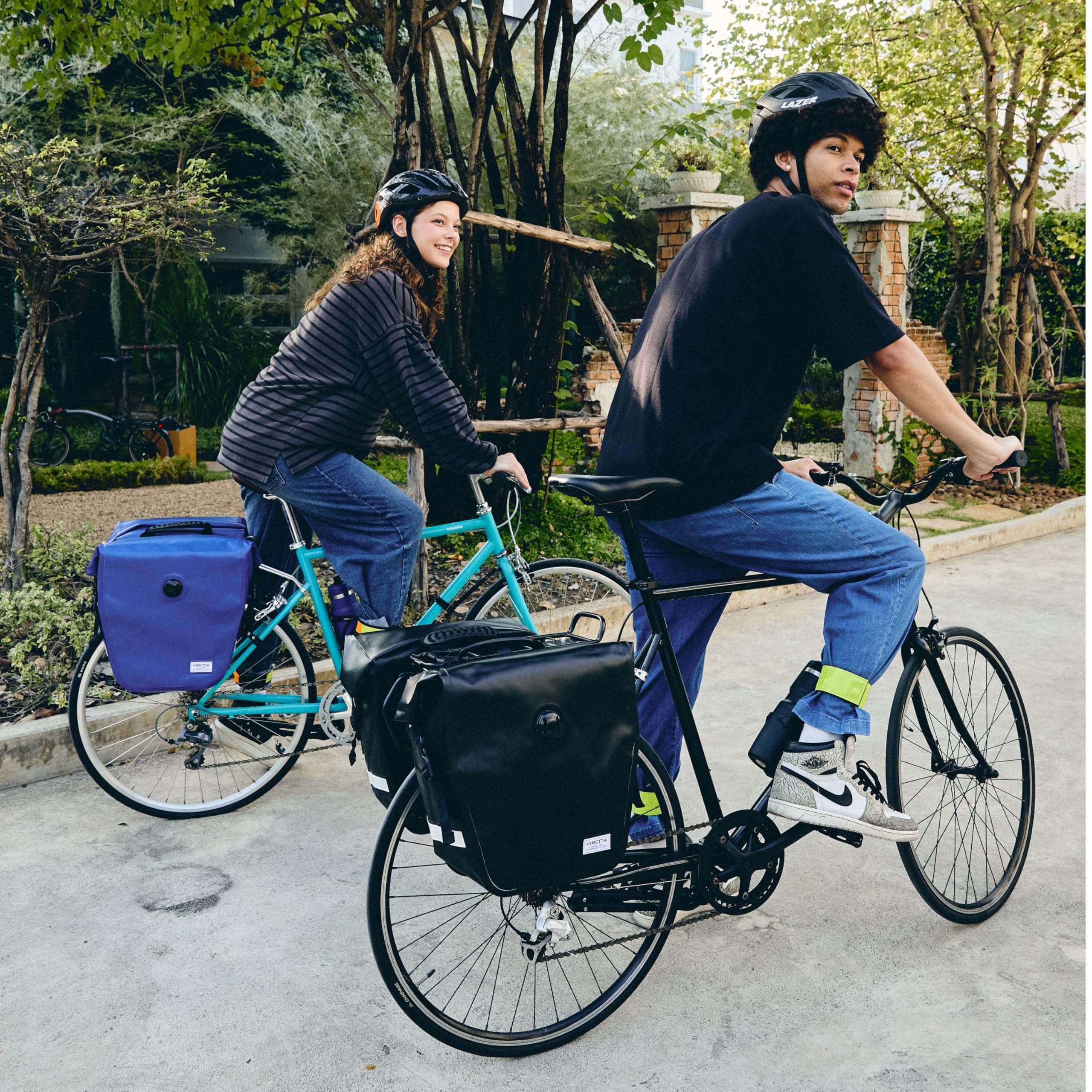 Vincita Triton Wasserdichte Cargo Bag 17L-20L Fahrradtaschen für Fahrrad Zubehör Fahrrad Gepäckträgertaschen (Schwarz)
