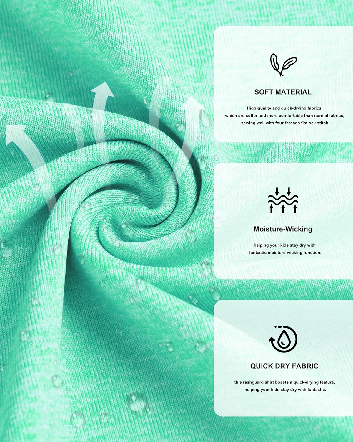 Roadbox Boys Rash Guard Hooded Fishing Shirt, Kids UPF 50+ Long Sleeve Sun Hoodie, Youth UV Protection Beach Swim Shirts - Image 6