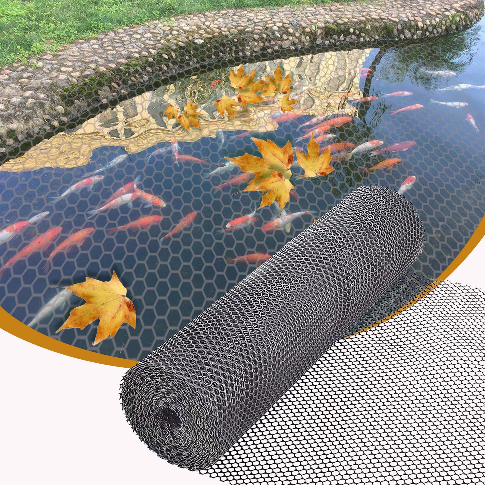 HQQMNY Protective net tree protection net balcony net made of HDPE 0.3 m x 6 m can prevent the loss of pets breeding net for use in vegetable gardens and poultry farming, grey net hole: 1.2 cm