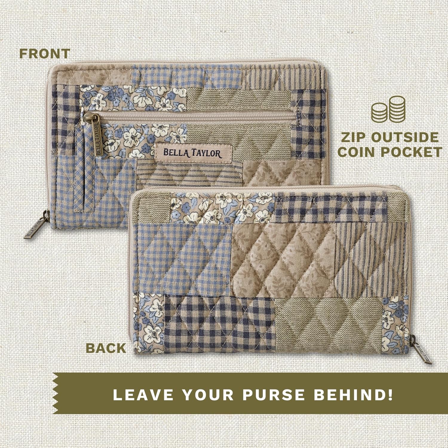 Bella Taylor Wrist Strap Wallet for Women | Multi Card Zip Around Wallet with RFID Protection and Wristlet Strap - Image 5