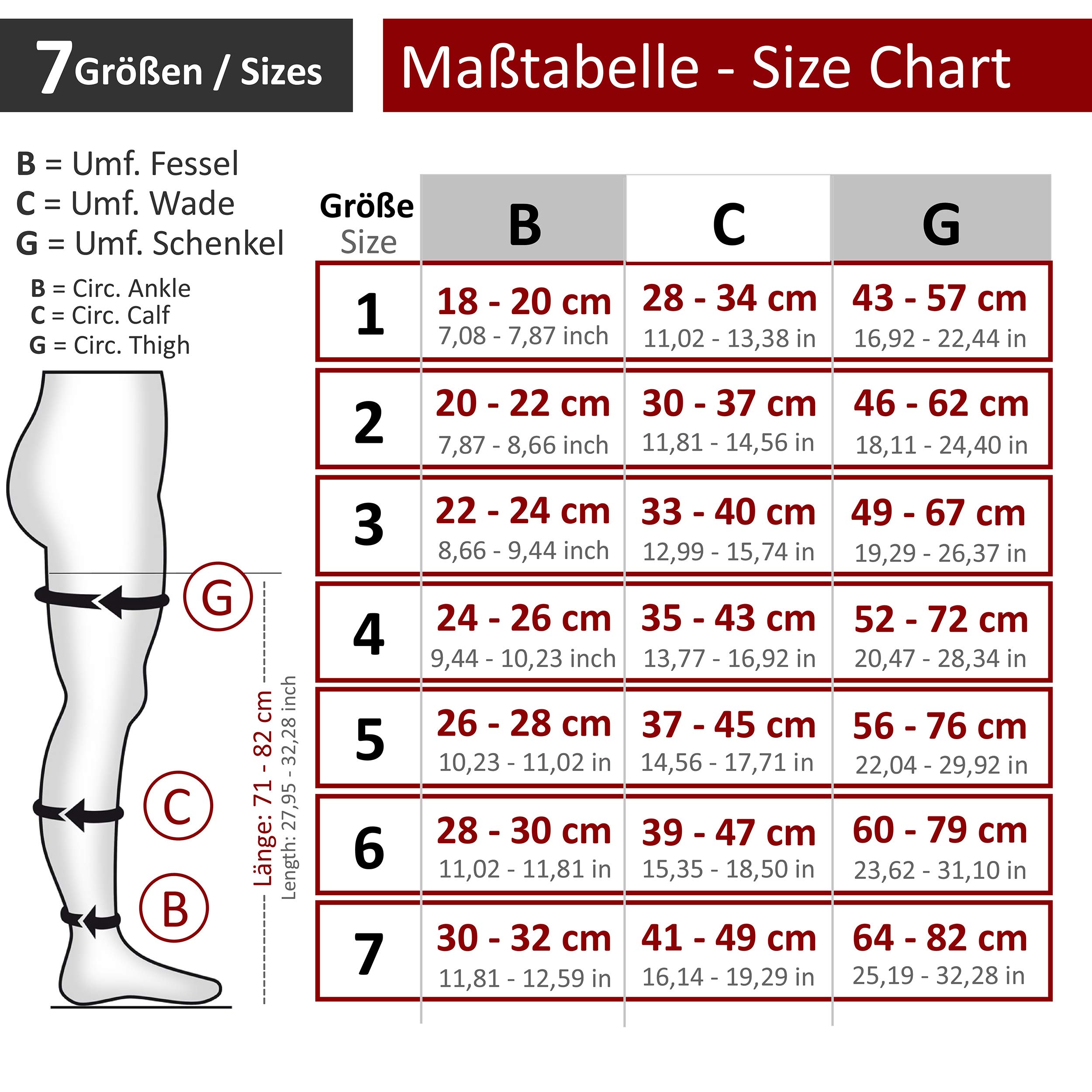 RIEMTEX PREMIUM Kompressionsstrümpfe Klasse 2 CCL2 23-32 mmHg mit geschlossener Spitze Schenkelstrümpfe Damen Herren
