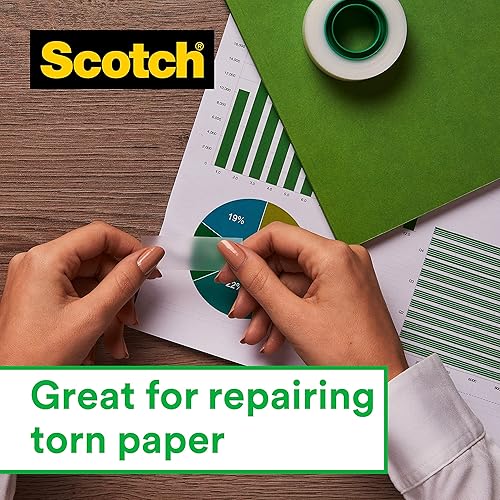 Miniatura 4 de Scotch Dispensador de cinta en plata con 4 rollos de cinta mágica Scotch 0.748 in x 108.3 ft