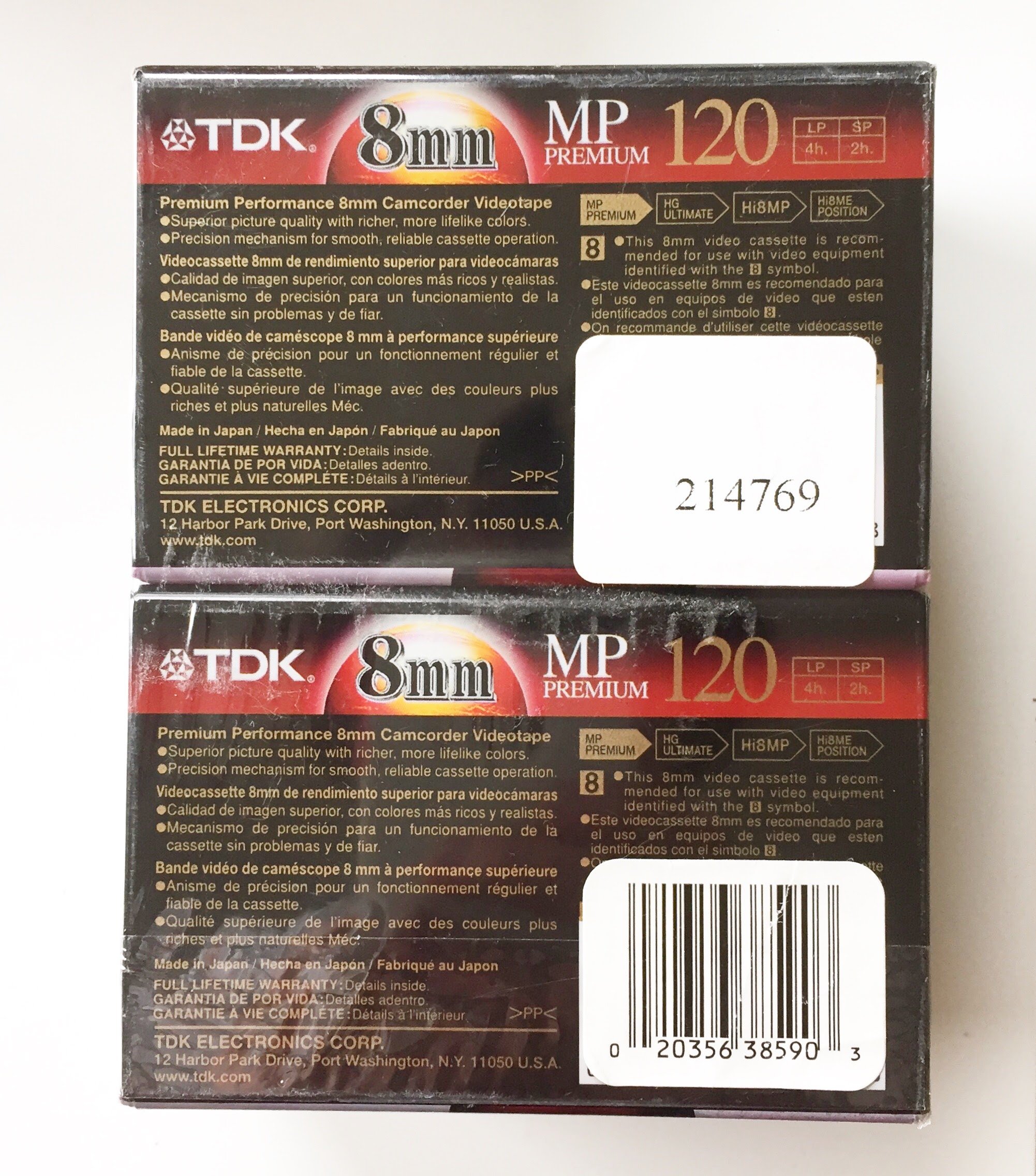 TDK P6-120HMPR*5 [未開封] TDK TDK 8mmビデオカセットテープ P6-120MPR120分