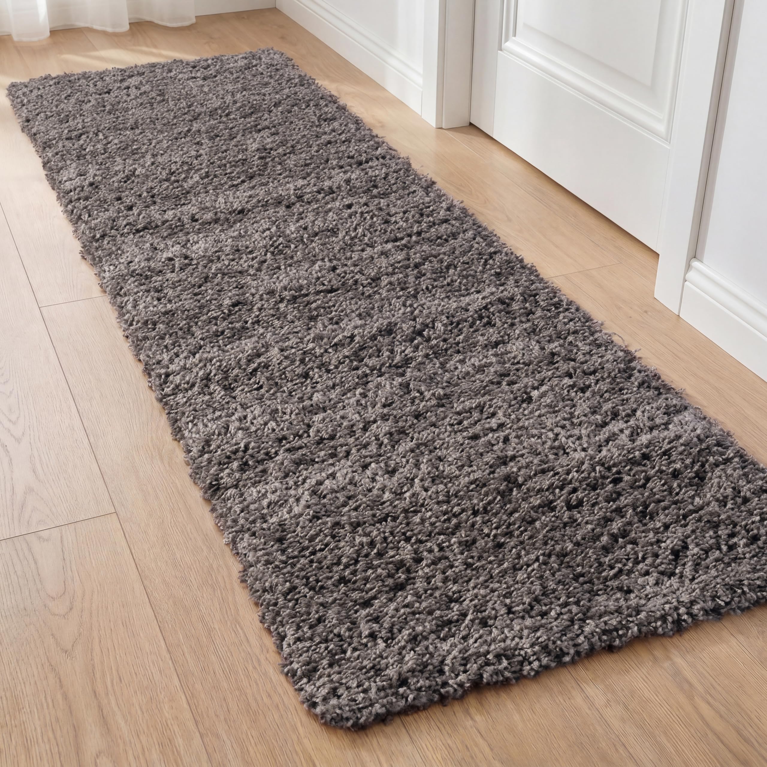 Ruglenza Shaggy Rug 60x110 cm Taupe - Small Fluffy Rug, Ultra Thick 45mm Deep Pile, OEKO-TEX Certified, Soft Shaggy Carpet with Jute Backing for Bedroom & Living Room