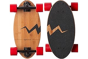 Mini Longboard: The Original Bamboo Wood Cruiser Skateboard