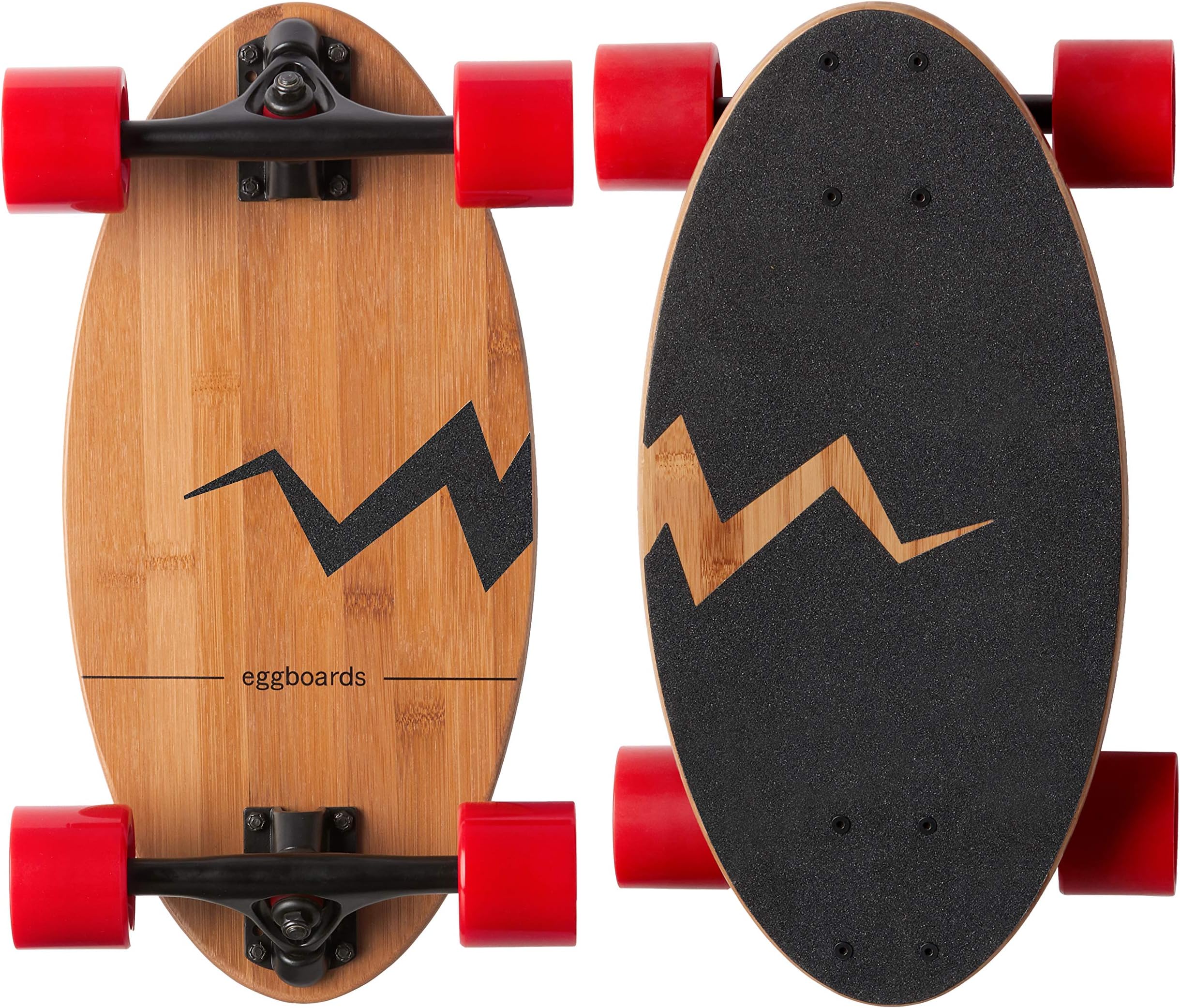 Eggboards Mini Longboard The Original. Portable Bamboo Cruiser Skateboards for Adults. Easy to Carry, Smooth to Ride. for Beginner & Experienced Riders. Long Board Complete Egg Skateboard