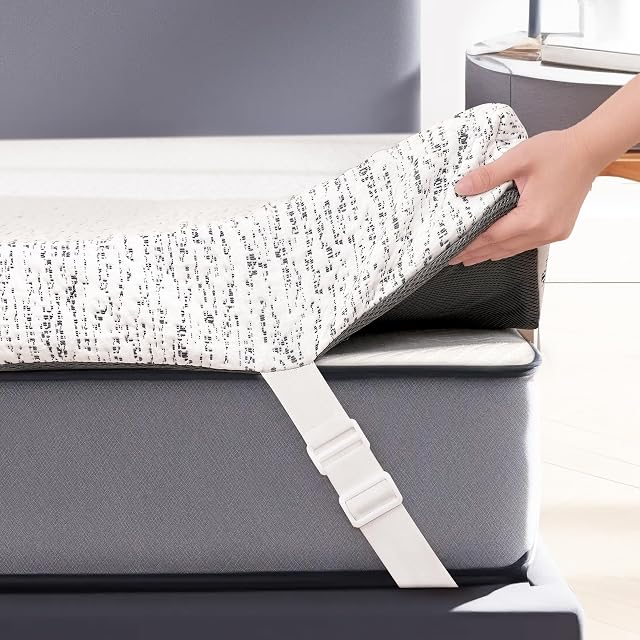Hokway 4 Inch Mattress Topper with Mosaic Cover Memory Foam Twin Mattress Pad Bed Topper Ventilated High Density