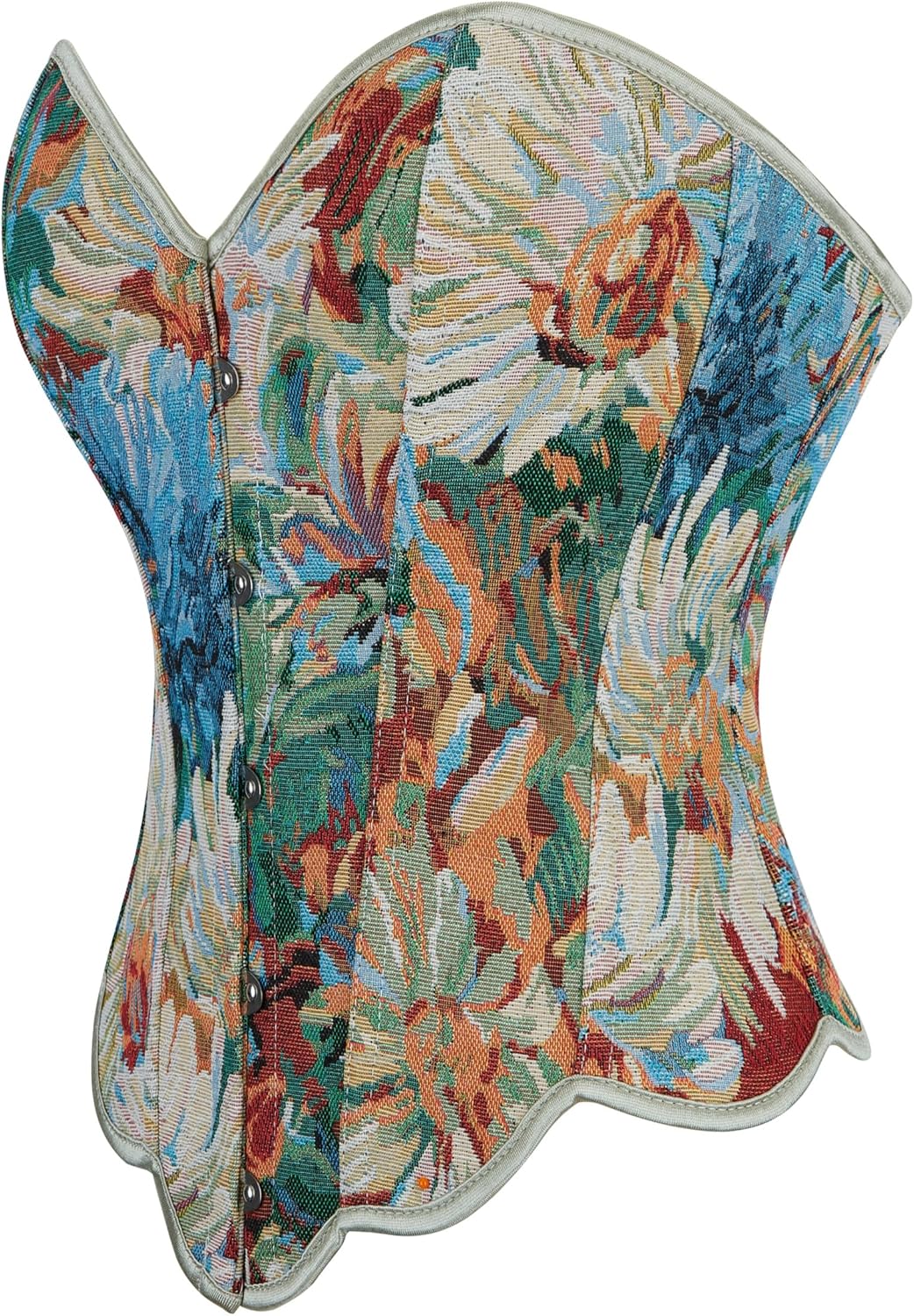 Dreay Womens Vintage Corset Bustier Lace Up Boned Overbust Corset Shapewear Top Renaissance Corset Tops for Women - Image 3