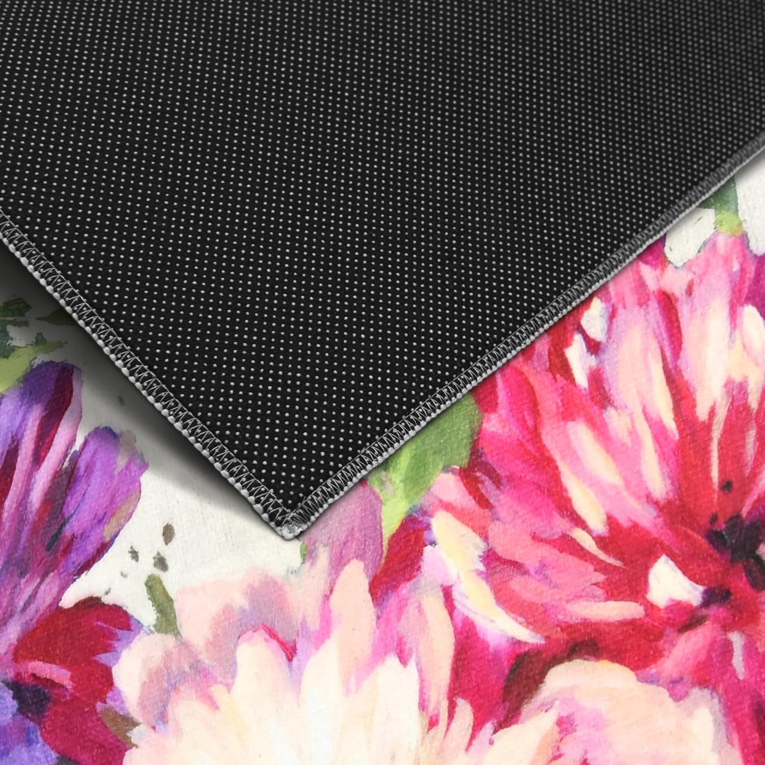 Empire Art Direct Amoroso B, 5'x8' Hand Washable Flowers Art Area Rug, Power-loomed, 100% Polyester, 2mm Pile, Non-Slipping Back.