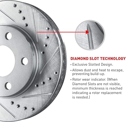 Miniatura 4 de delantera + trasera Eline Eline drilled Slotted rotores de freno disco CEC. 49001.01
