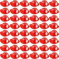 Vista 1 de 48/54/ 90 Pcs Pack Firefighter Hats Bulk Red Fire Chief Helmets Plastic Fireman Hat for Halloween Firefighter Party