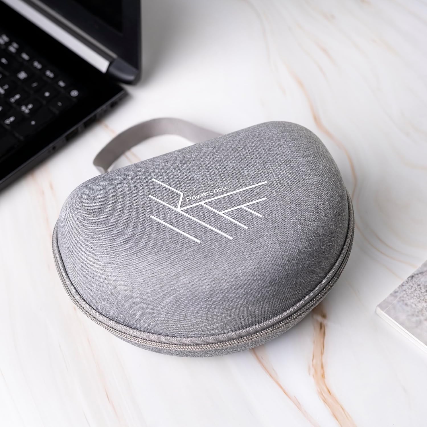 PowerLocus Bluetooth Headphones Over Ear, Foldable Headphones Wireless, Micro SD/TF, FM Radio for Travel/Tablets/PC (Black and Grey Carry Case)