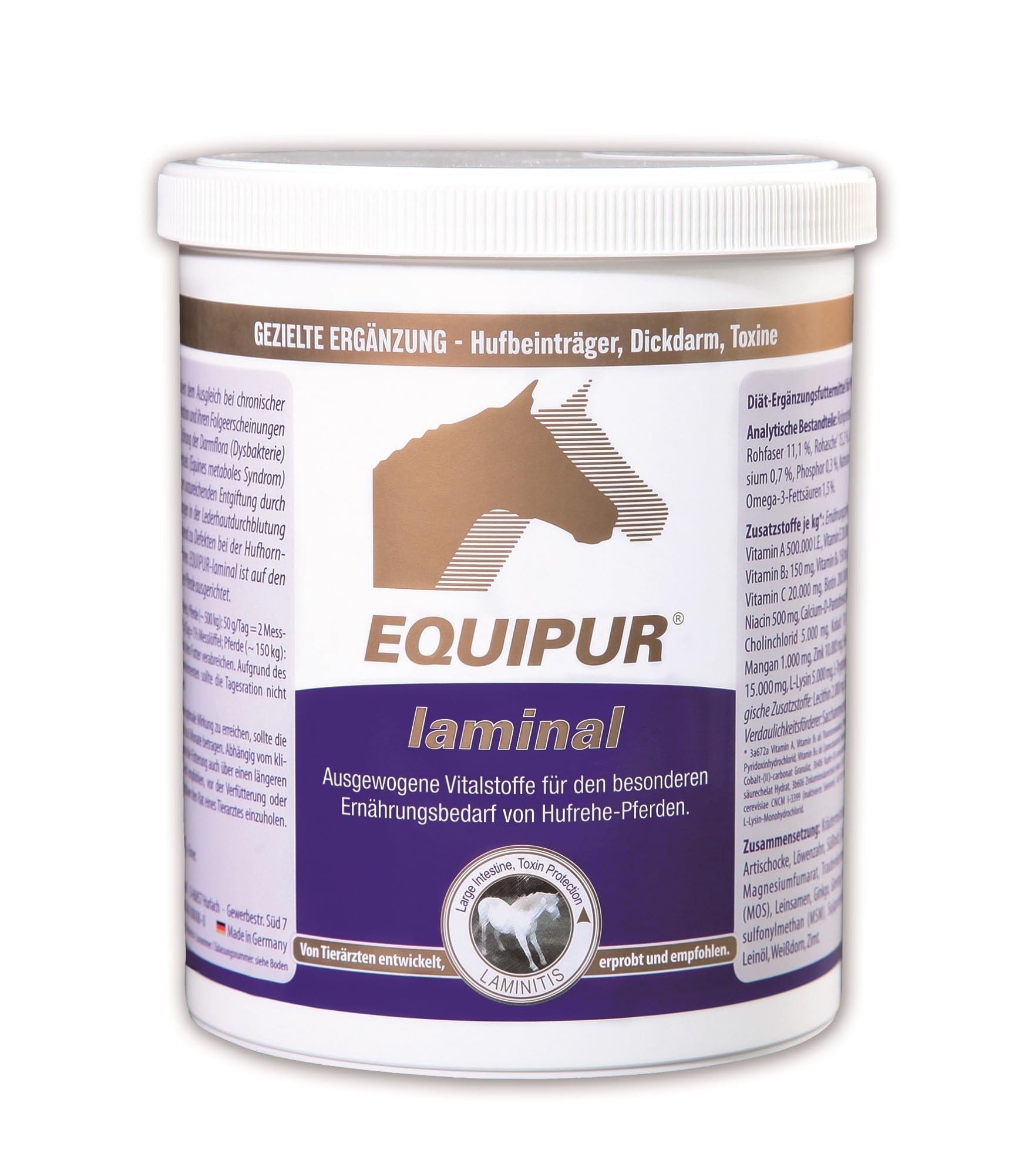 Equipur laminal | 1 kg | Diät-Ergänzungsfuttermittel für Pferde | 48 Stunden Karenzzeit