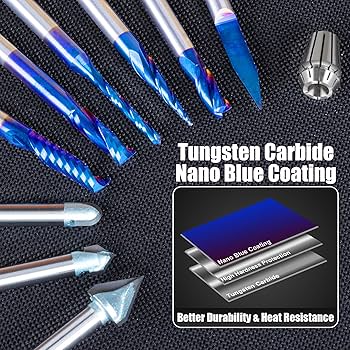 Amazon.co.jp: FoxAlien 6.35mm シャンクCNCルータービット