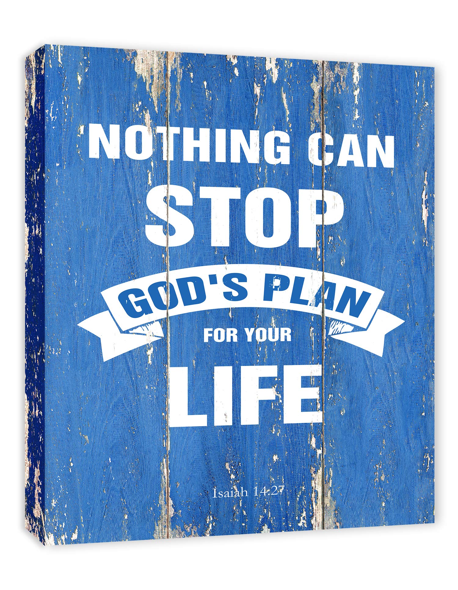 Nothing Can Stop Quote Motivational - Framed - Canvas Print Home Decor Wall Art, Gallery Wrap Inner Frame, Blue, 7x9