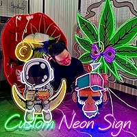 Vista 2 de LOGO Letreros de neón 3D, diseño de neón personalizado, regulable, letrero LED personalizado para empresa, oficina, tienda, bar, salón, estudio