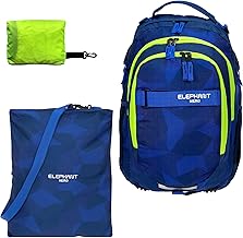 Elephant School Backpack Boys Girls from 3rd Grade School Bag Chest Strap School Bag Backpack with Sports Bag Attach Bag and Rain Cover Premium 3 Piece Set Selection RTP