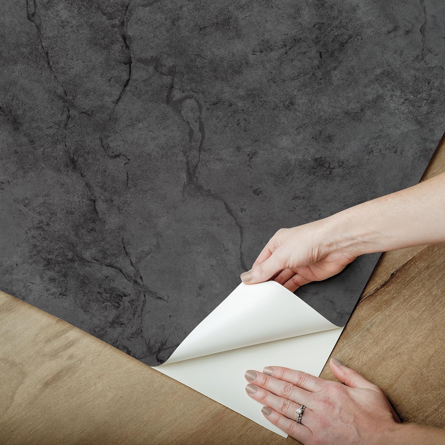 NuWallpaper Black Hayden Peel and Stick Wallpaper, NUS4984