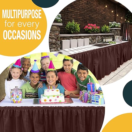 Miniatura 5 de Falda de mesa de plástico marrón