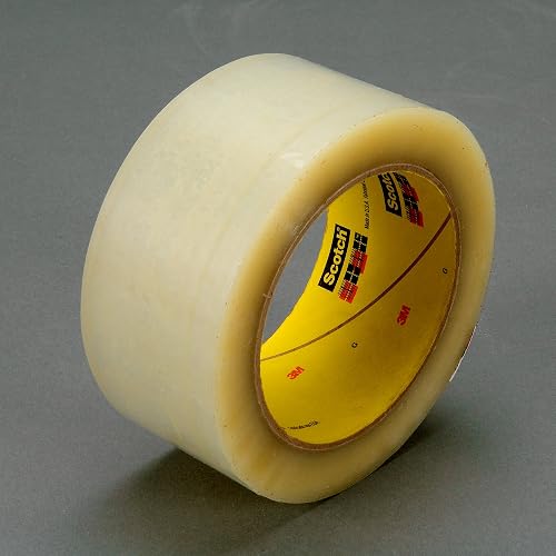 Scotch 95107 Box Sealing Tape 355 Clear, 1524 mm x 50 m, Rubber, Clear