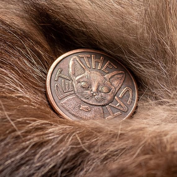 Pet The Cat / Flip Again Copper Decision Maker Coin