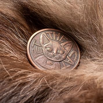 Pet The Cat / Flip Again Copper Decision Maker Coin