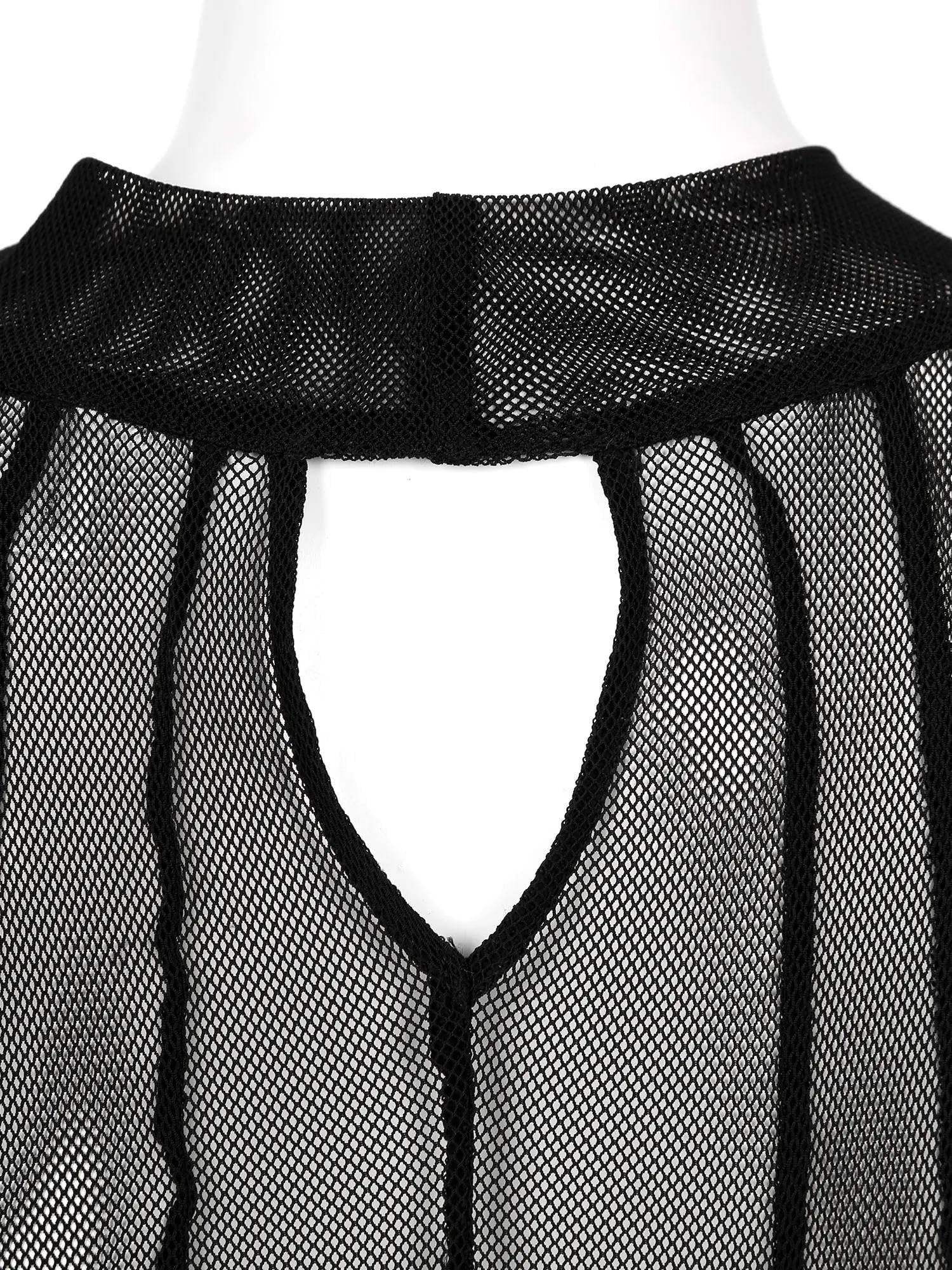 Lencería Sexy Vestidos Sexy Góticos De Malla Transparente.