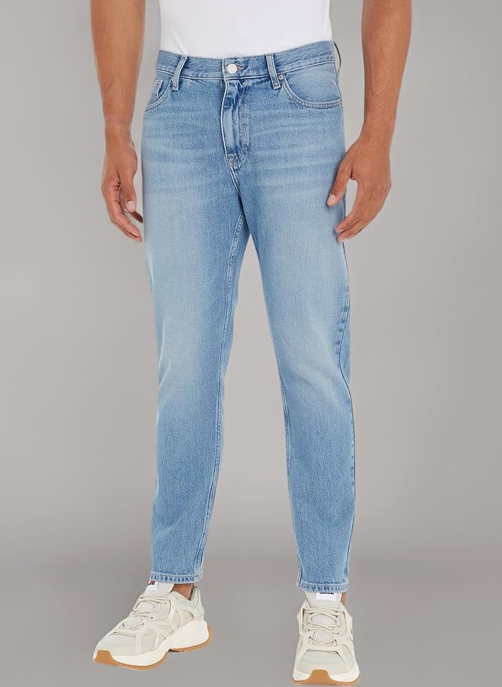Tommy Jeans Tapered Fit Dad Jeans, Blue (Denim Light), 27W/32L