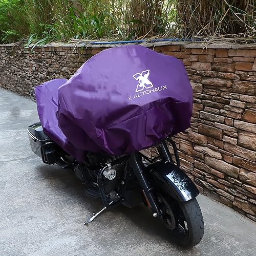 Vista 35 de X AUTOHAUX Funda para motocicleta, ligera, media cubierta, impermeable, para exteriores, lluvia, polvo, color plateado, tamaño XL, para la mayoría