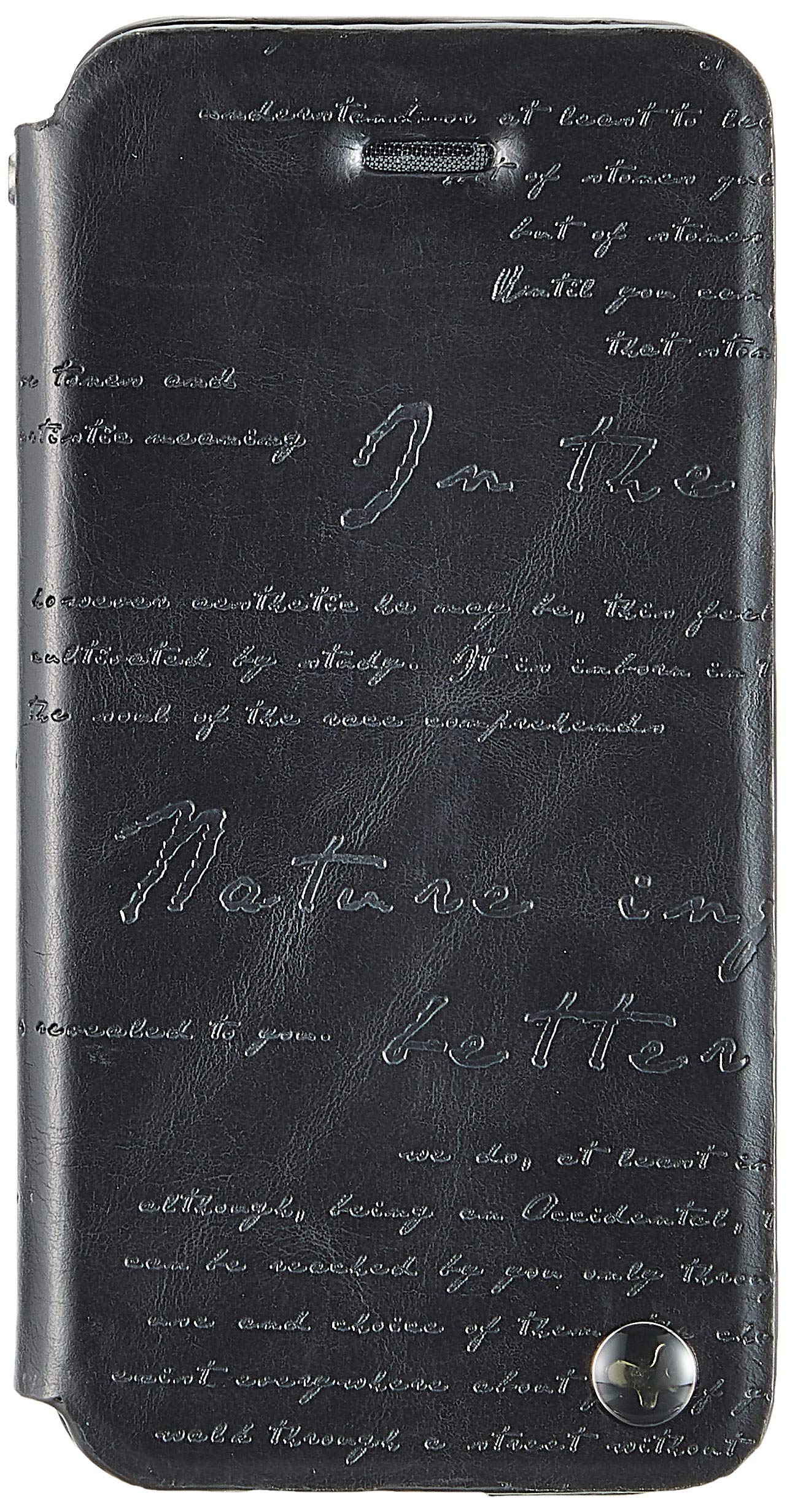 Zenus Z1417i5BF iPhone SE/5s/5 4-Inch Leather Case, Masstage Lettering Notebook Type, Bar Folder, Black