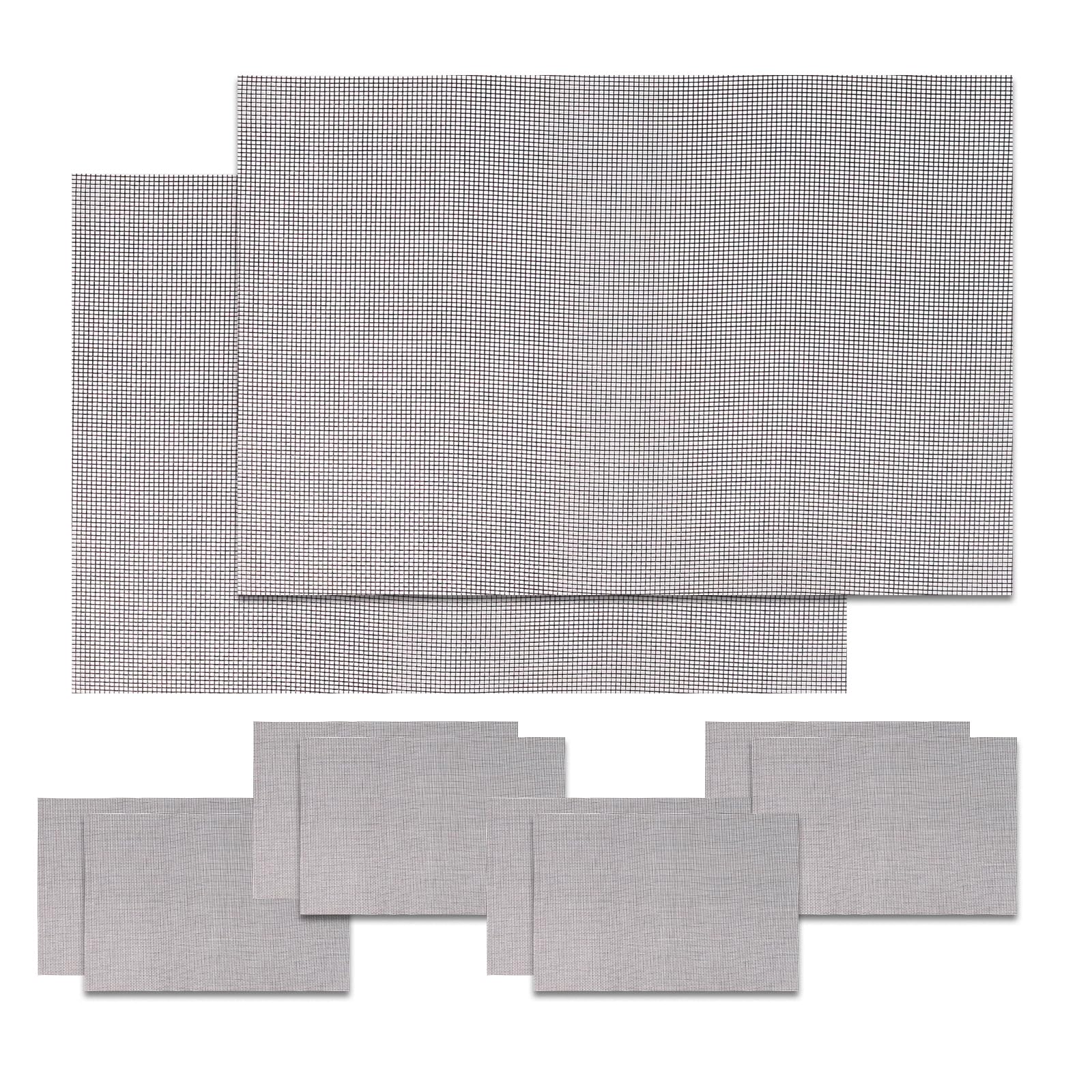 FRUHLING Pack of 10 Flower Pot Mesh Pad Bonsai Mesh Net Bonsai Cover Net Flower Pot Hole Mats Black Drainage Grid Square Prevents Soil Loss for Potted Plants 30 x 20 cm