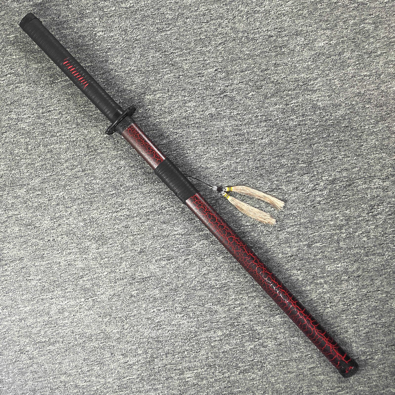 Sabres Laser Katana en Bois,Bokken Fait Main avec Bande Lumineuse,Sabre de samouraï en Bambou,idéal pour Offrir,Cosplay,Accessoires,Bal masqué,fête - 100 cm