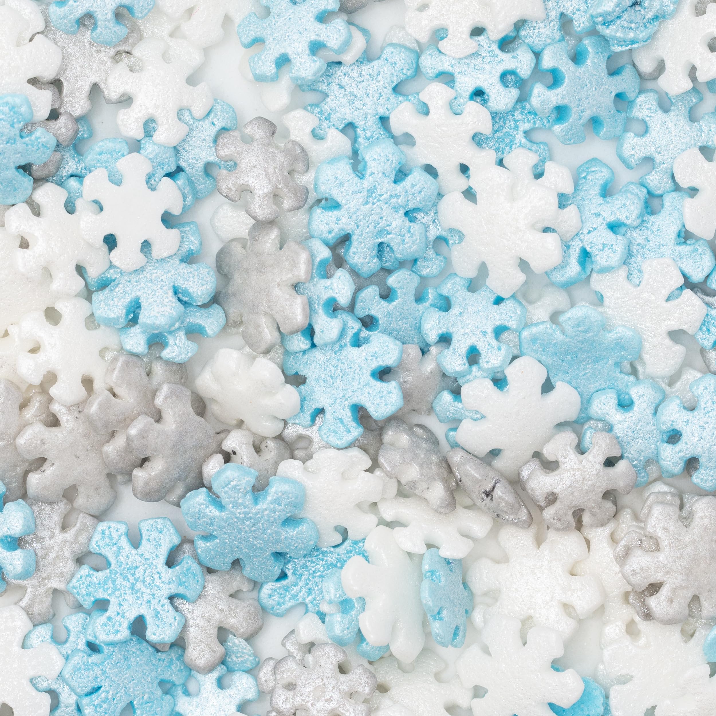 PME Cake Christmas Sprinkle Charms |Snowflakes (25g / 0.9oz) | Festive Edible Decorations for Cakes, Cupcakes & Winter Holiday Bakes