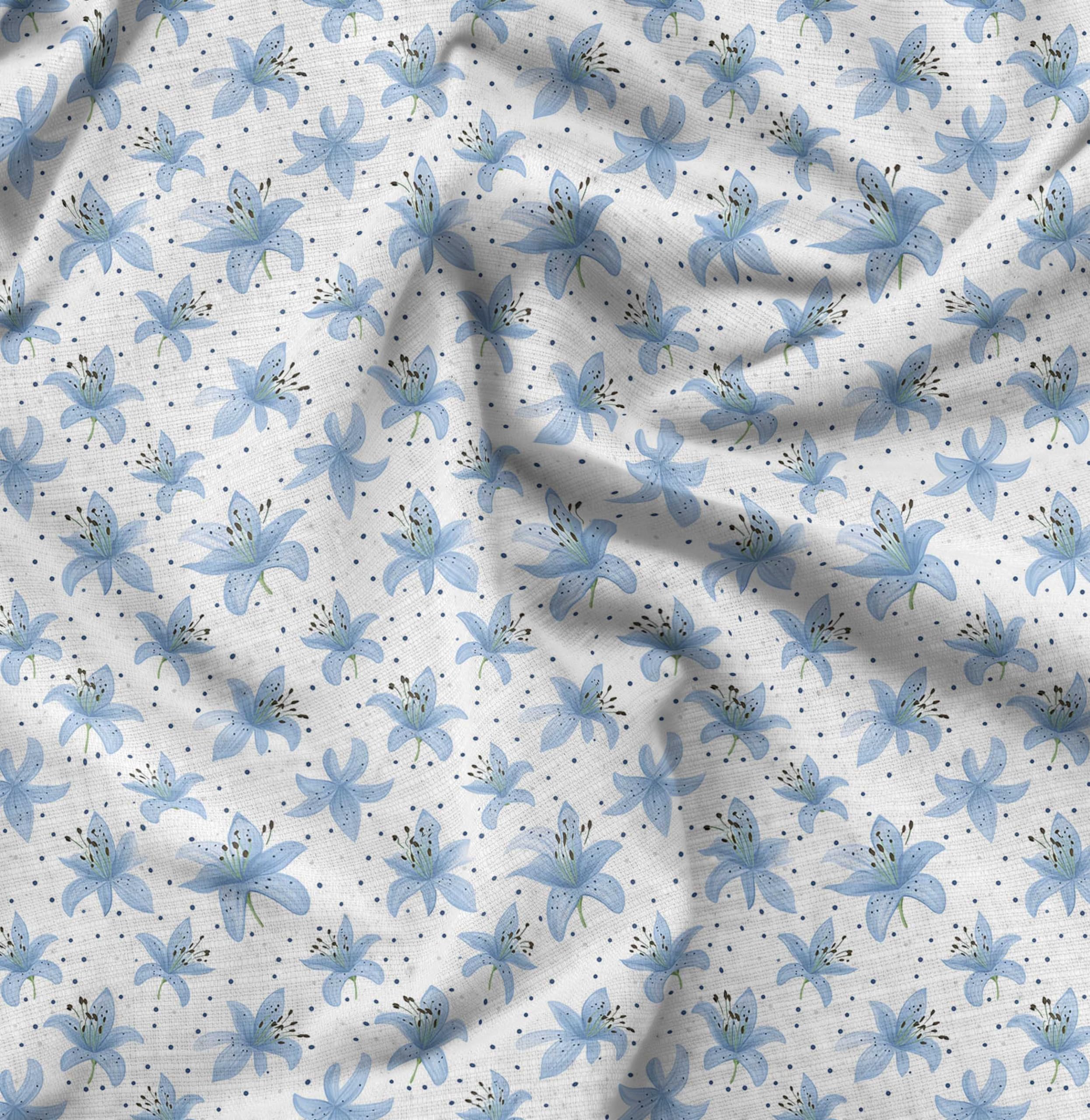 SoimoiFlorals Print - White, Canvas Fabric Material - 56 Inch Wide, 1 Metre, Unstitched Fabric for Upholstery, Bags, Workwear and Outdoor Gear.