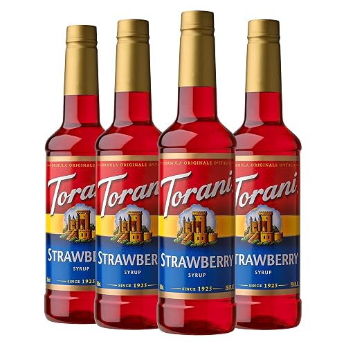 Torani Strawberry Flavored Drink Syrup 25.4 fl oz 4 Pack