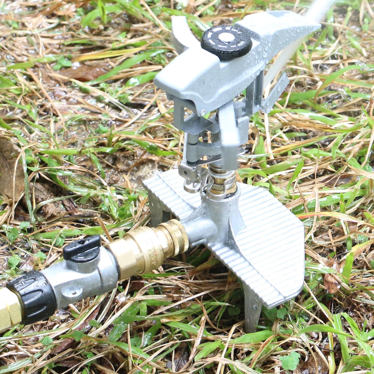 STYDDI 3/4-inch Full Flow Super Heavy Duty Hose Quick Connect Fittings, Lead-free Brass Full Port Garden Hose Quick Connector Coupler, 3/4” GHT High-Volume Hose Quick Release Adapter,3 Male + 1 Female