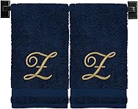 Vista 78 de Toallas de mano beige para baño, monogramadas, toallas turcas de algodón de lujo, bordadas en Estados Unidos, juego de 2, elige el color y la letra