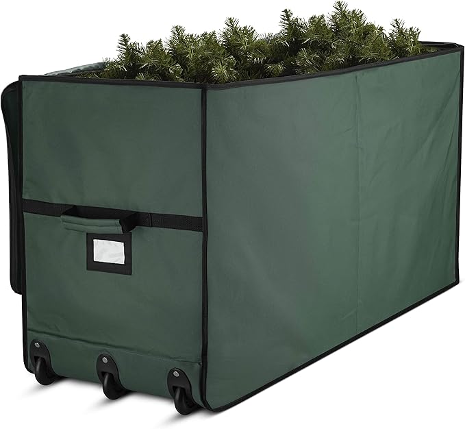 Zober Super Rigid Rolling Christmas Tree Storage Box
