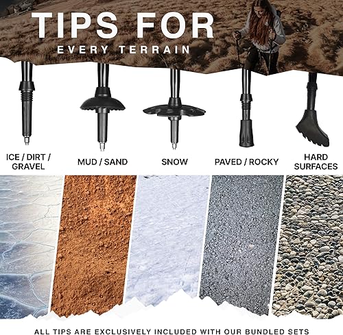 Miniatura 8 de Montem Bastones de senderismo, senderismo y senderismo ultraligeros 100% fibra de carbono, un par (2 bastones), ultraligeros, de bloqueo rápido y