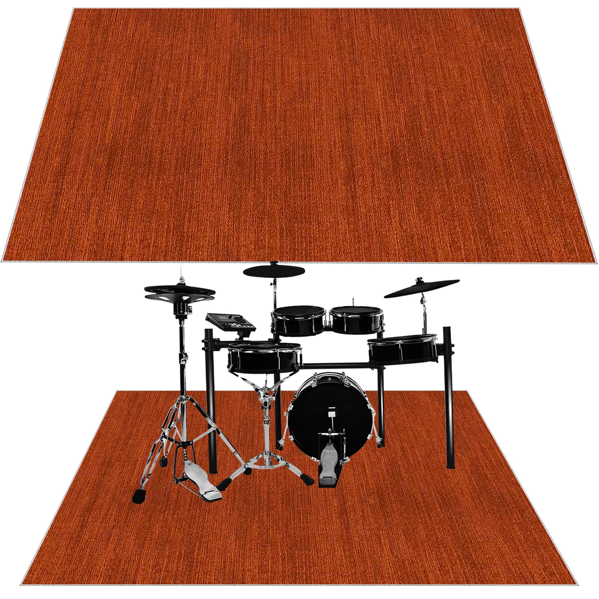 Tapis de Batterie, Tapis de Batterie électrique, Tapis Batterie Acoustique, Professionnel Tambour Tapis, Tapis Antidérapant pour Batterie, Tapis Insonorisation Acoustique Batterie 140 x 100 cm